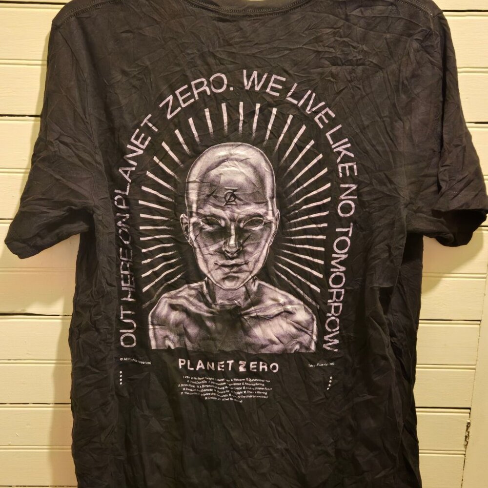 Shinedown T-Shirt Mens Black Planet Zero Tour Graphic Band Tee Short Sleeve